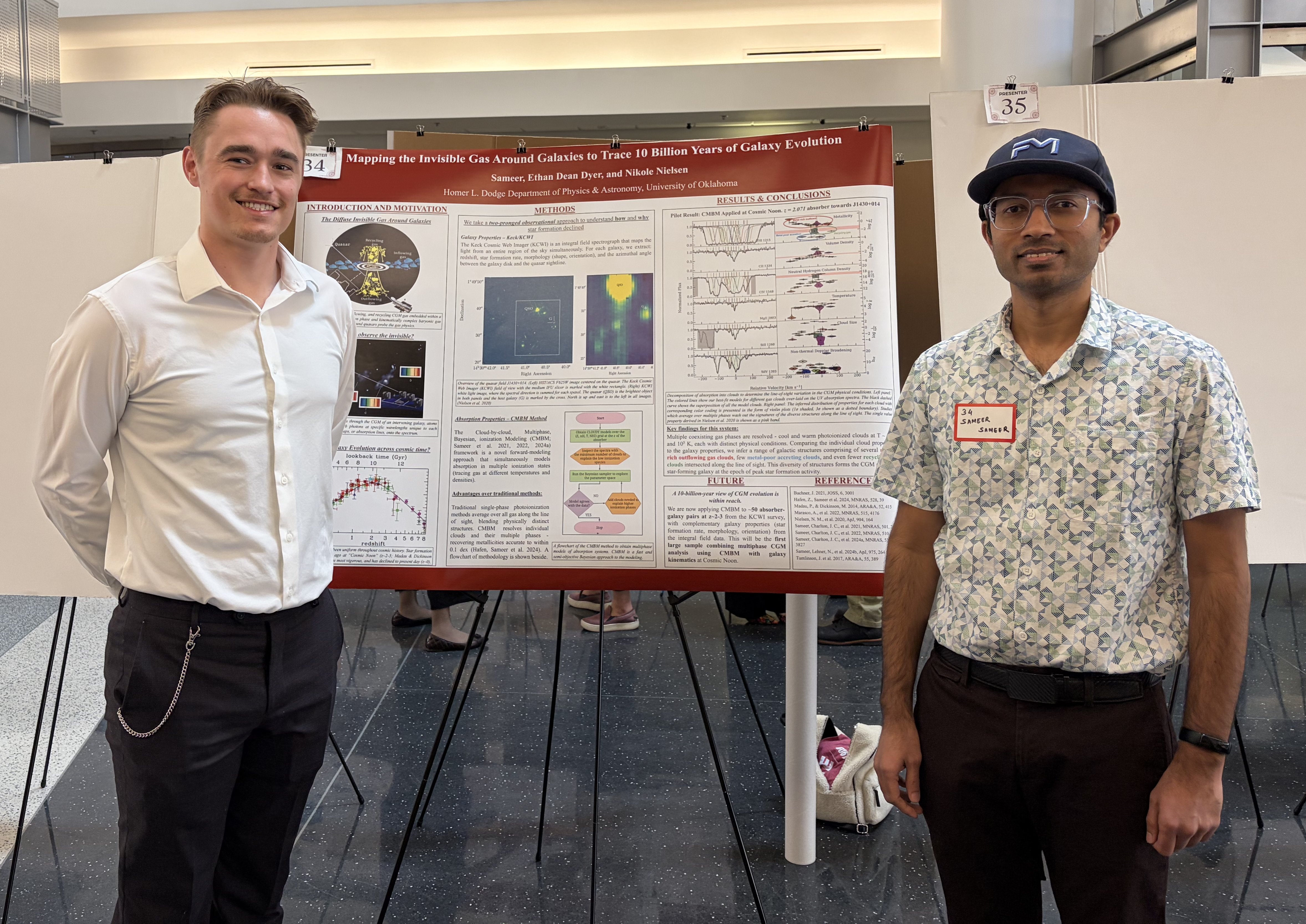 Ethan and Sameer standing in front of
their poster